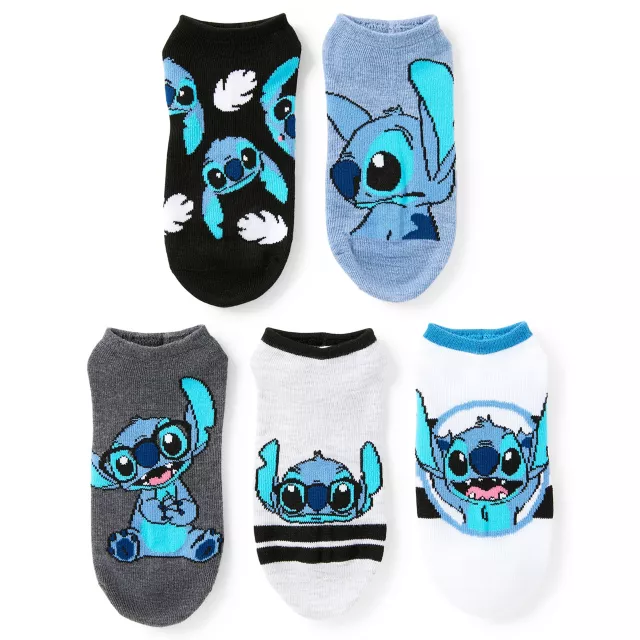 Multi-Pack Stitch No Show Socks 5 Pack - Lilo & Stitch at Spencer's