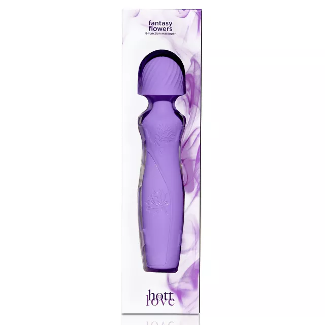 Fantasy Flowers 8-Function Rechargeable Wand Massager 9 Inch - Hott Love at Spencer's