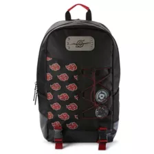 Akatsuki Anti-Leaf Metal Badge Mesh Backpack - Naruto Shippuden at Spencer's