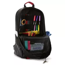 Akatsuki Anti-Leaf Metal Badge Mesh Backpack - Naruto Shippuden at Spencer's