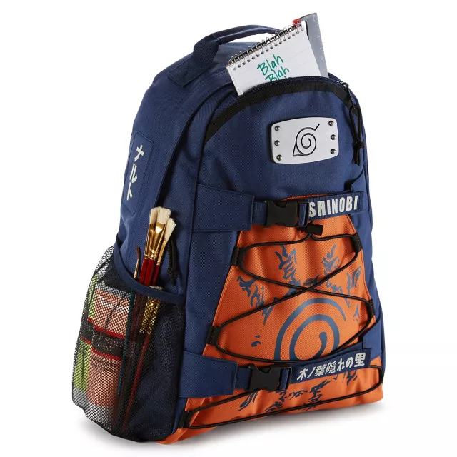 Naruto Metal Leaf Village Badge Backpack - Naruto Shippuden at Spencer's