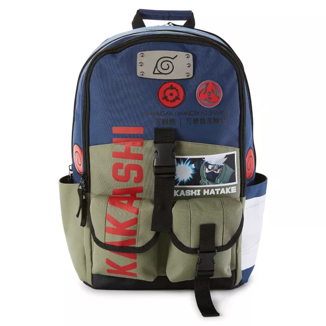Kakashi Leaf Village Metal Badge Built-Up Backpack - Naruto Shippuden at Spencer's