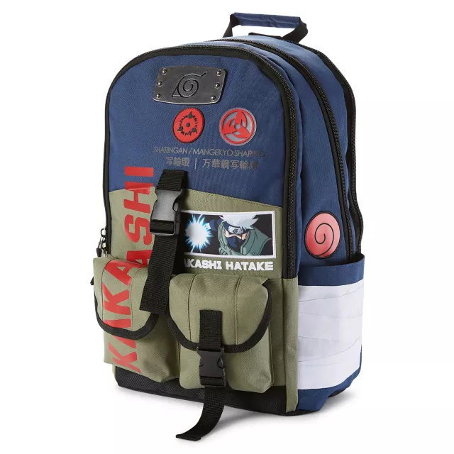 Kakashi Leaf Village Metal Badge Built-Up Backpack - Naruto Shippuden at Spencer's
