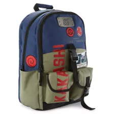 Kakashi Leaf Village Metal Badge Built-Up Backpack - Naruto Shippuden at Spencer's