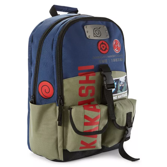 Kakashi Leaf Village Metal Badge Built-Up Backpack - Naruto Shippuden at Spencer's