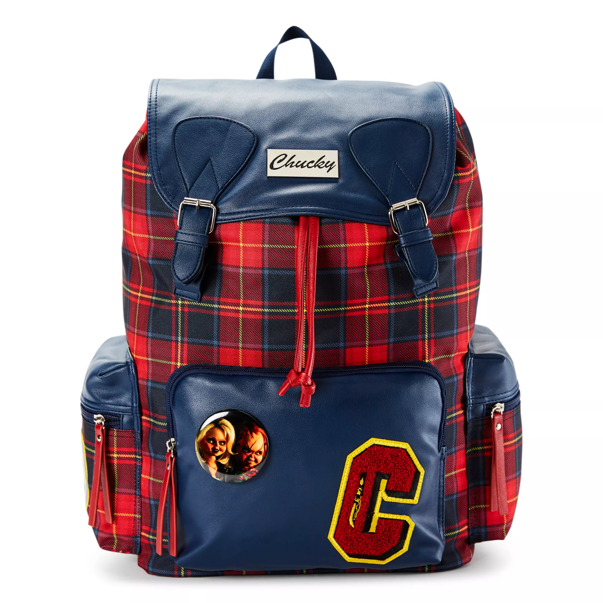 Plaid Chucky and Tiffany Rucksack Backpack at Spencer's