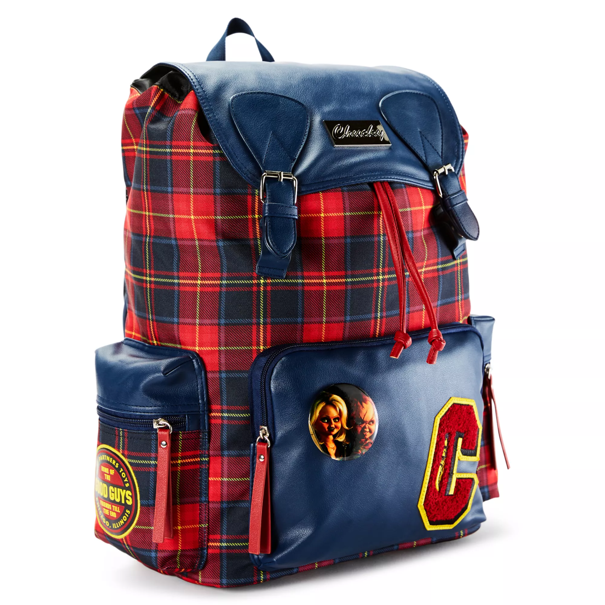 Plaid Chucky and Tiffany Rucksack Backpack at Spencer's