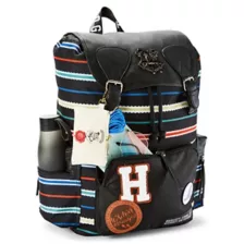 Black Striped Harry Potter Rucksack Backpack at Spencer's