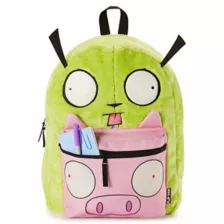 GIR Pig Checkered Interior Reversible Backpack - Invader Zim at Spencer's