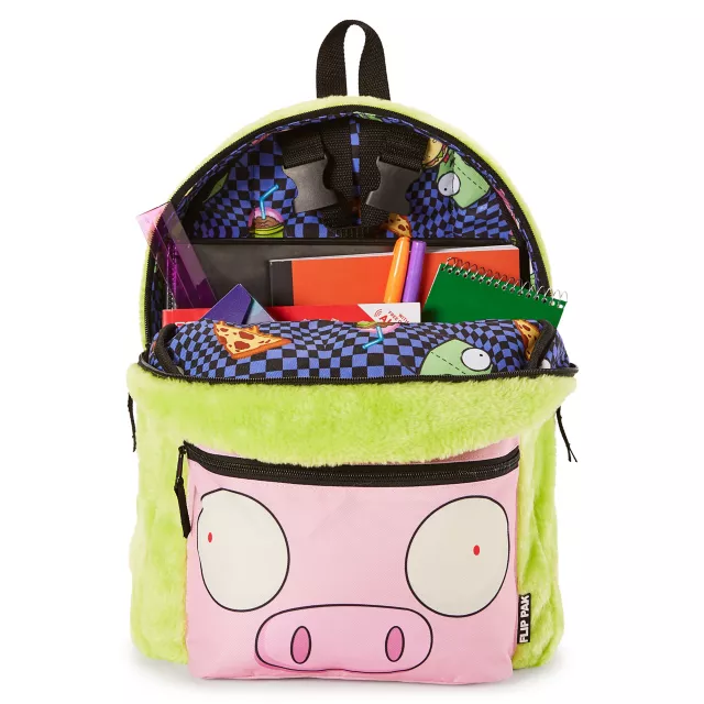 Gir Pig Checkered Interior Reversible Backpack - Invader Zim