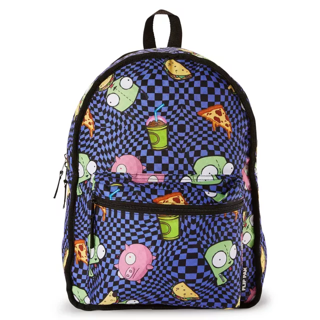 Gir Pig Checkered Interior Reversible Backpack - Invader Zim