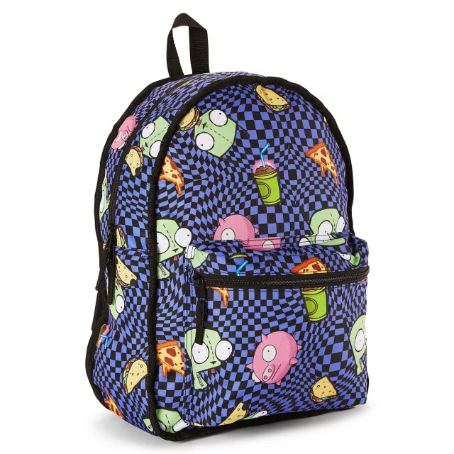 GIR Pig Checkered Interior Reversible Backpack - Invader Zim at Spencer's
