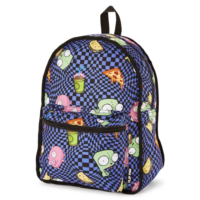 GIR Pig Checkered Interior Reversible Backpack - Invader Zim at Spencer's