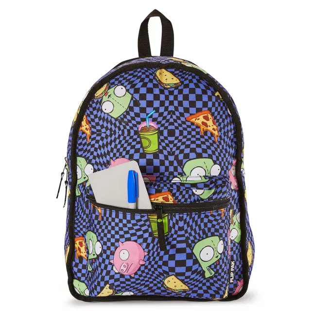 GIR Pig Checkered Interior Reversible Backpack - Invader Zim at Spencer's