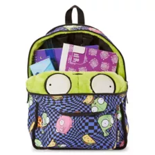 GIR Pig Checkered Interior Reversible Backpack - Invader Zim at Spencer's