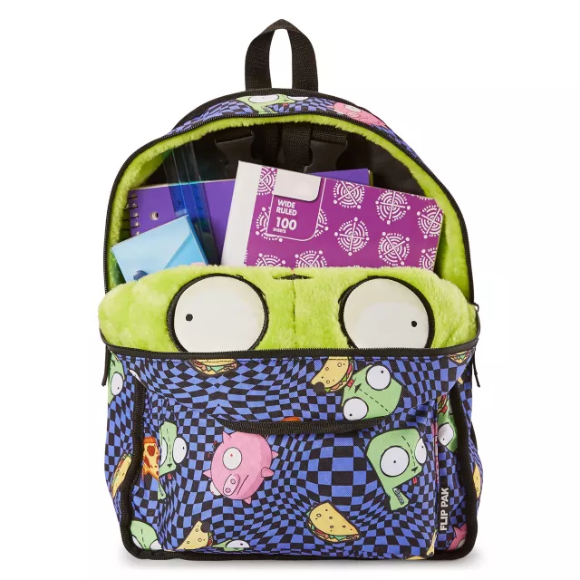 GIR Pig Checkered Interior Reversible Backpack - Invader Zim at Spencer's