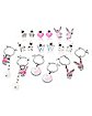 Multi-Pack Pink Playboy Bunny Assorted Earrings - 9 Pack