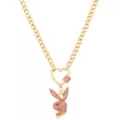 Goldtone Pink Playboy Bunny Chain Necklace at Spencer's