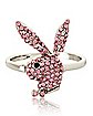 Multi-Pack CZ Playboy Bunny Heart Rings - 5 Pack