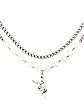 Playboy Bunny Pearl-Effect Double Row Curb Chain Necklace