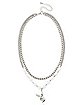 Playboy Bunny Pearl-Effect Double Row Curb Chain Necklace