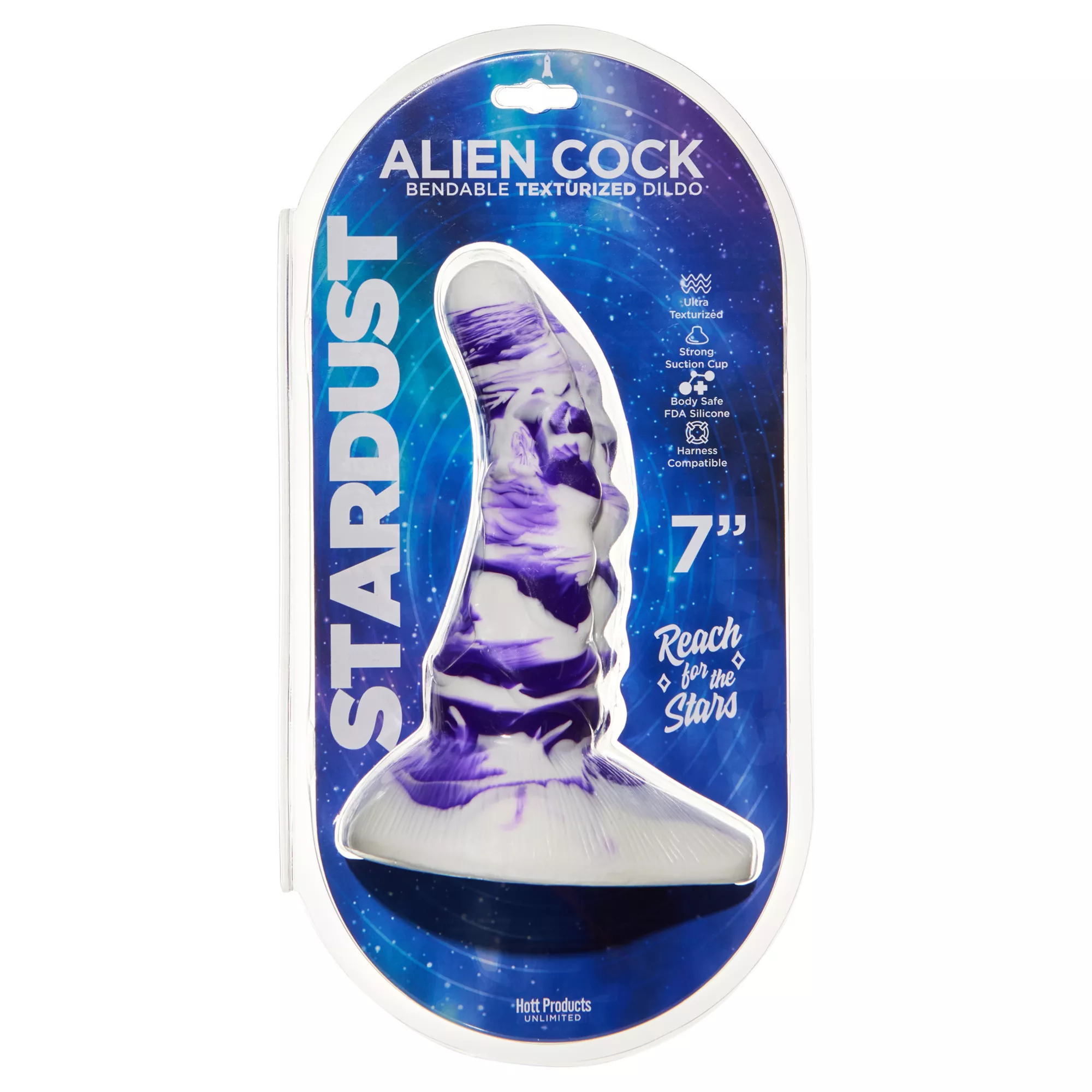 Stardust Alien Bendable Textured Dildo - 7 Inch at Spencer's
