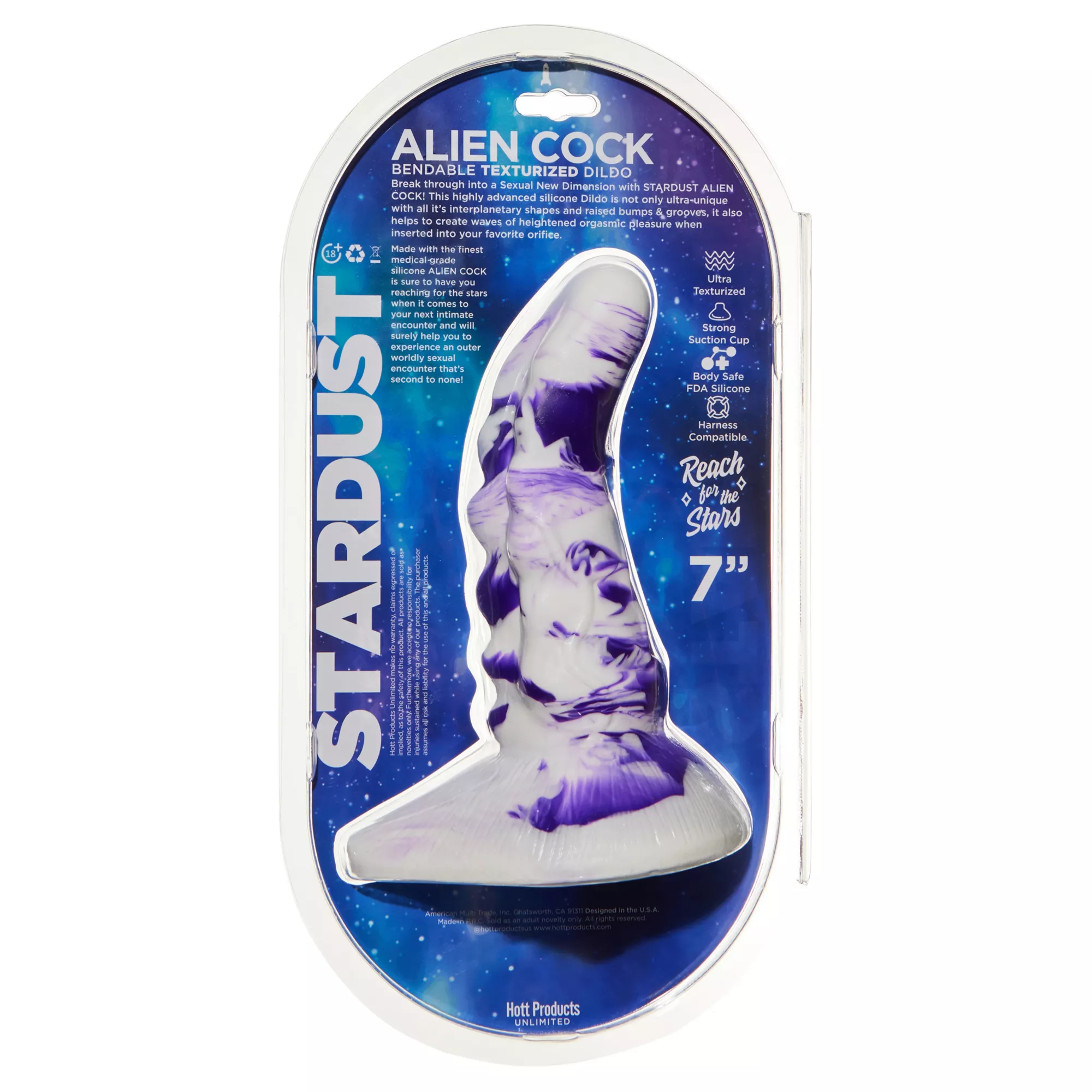 Stardust Alien Bendable Textured Dildo - 7 Inch at Spencer's