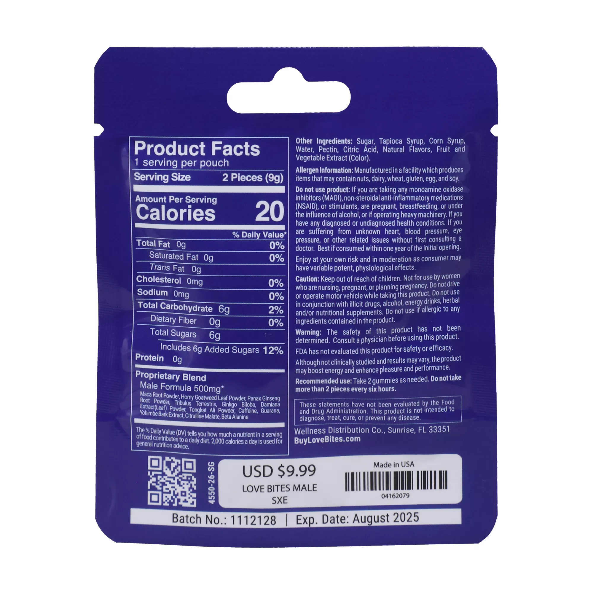 Love Bites Male Sensual Enhancement Gummies - 2 Count at Spencer's