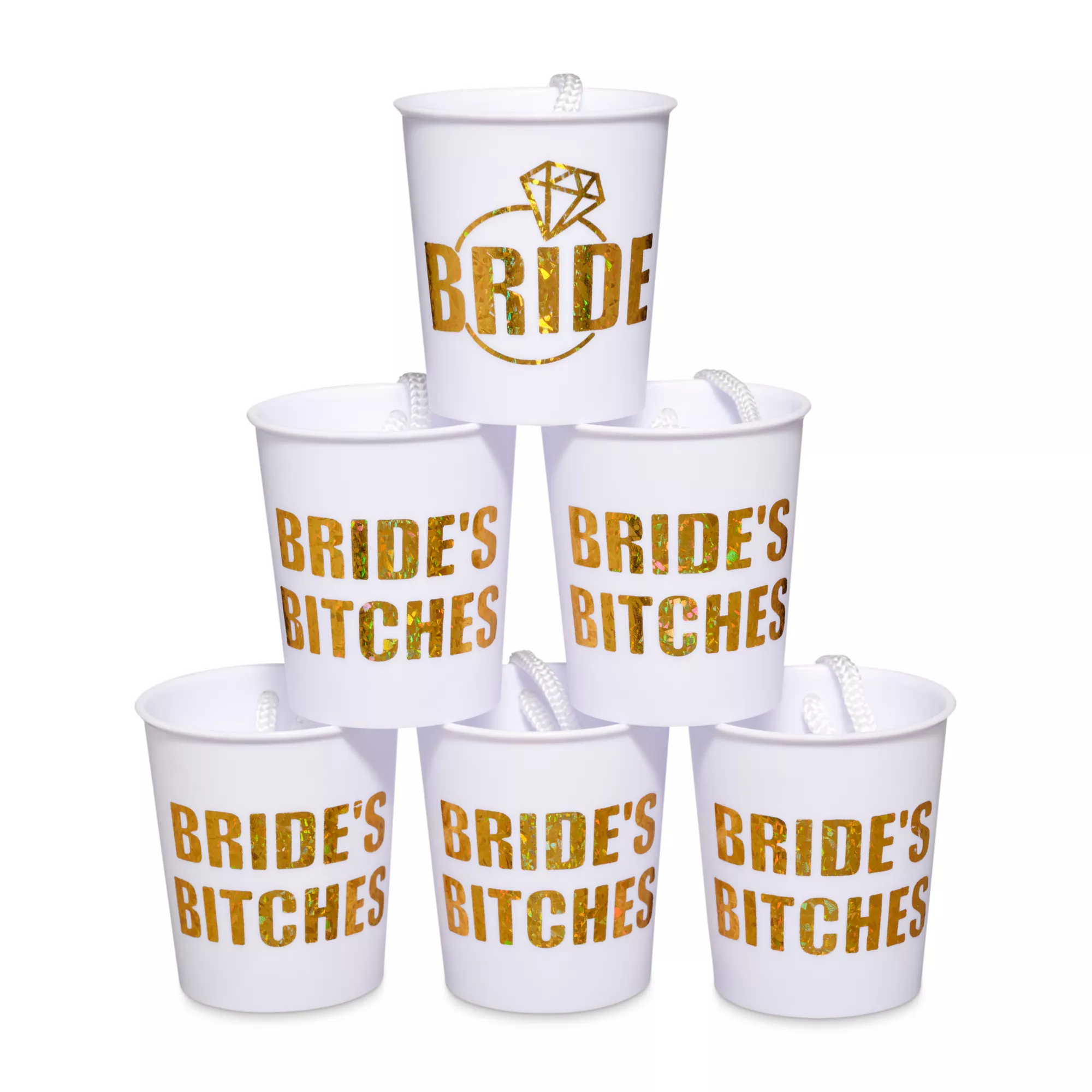 Bride's Bitches Shot Glasses 2 oz. - 6 Pack at Spencer's