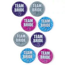 Multi-Colored Team Bride Pins - 7 Pack at Spencer's