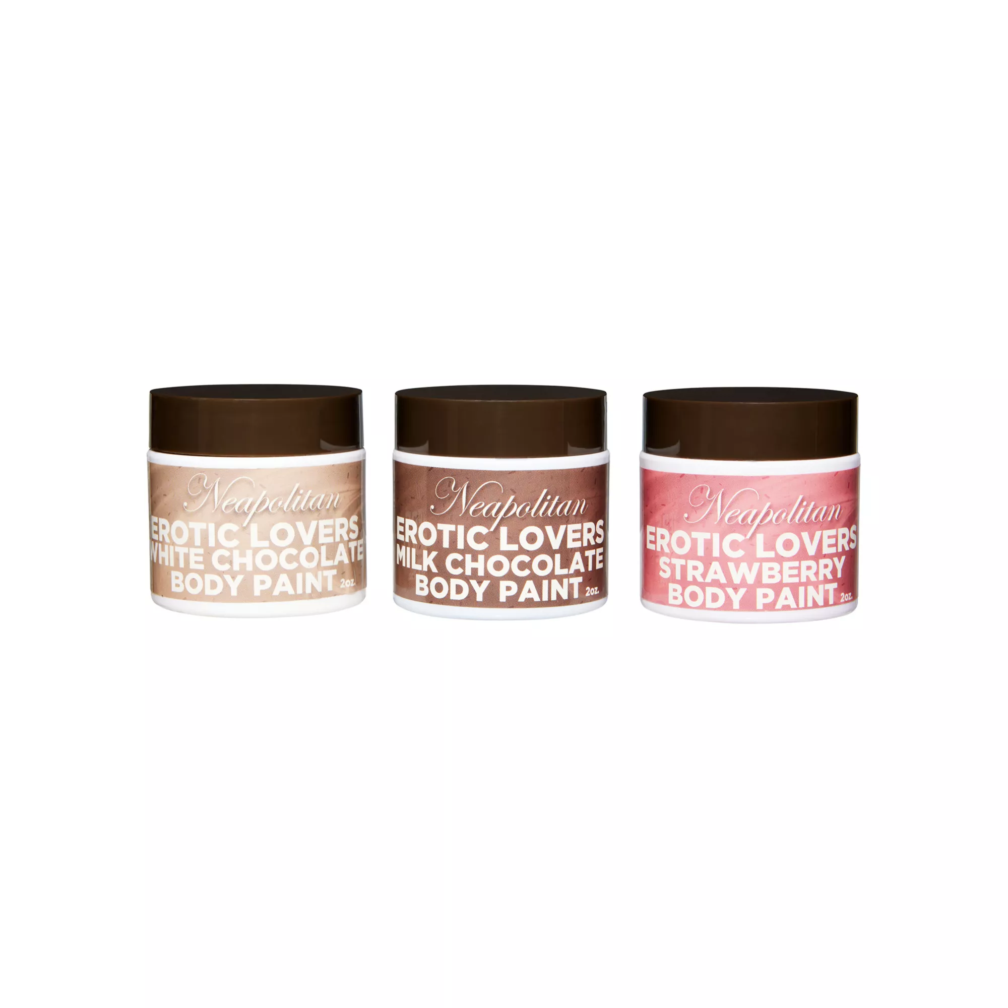 Erotic Lovers Chocolate Body Paint Set - 3 Pack