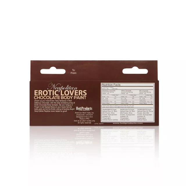 Erotic Lovers Chocolate Body Paint Set - 3 Pack