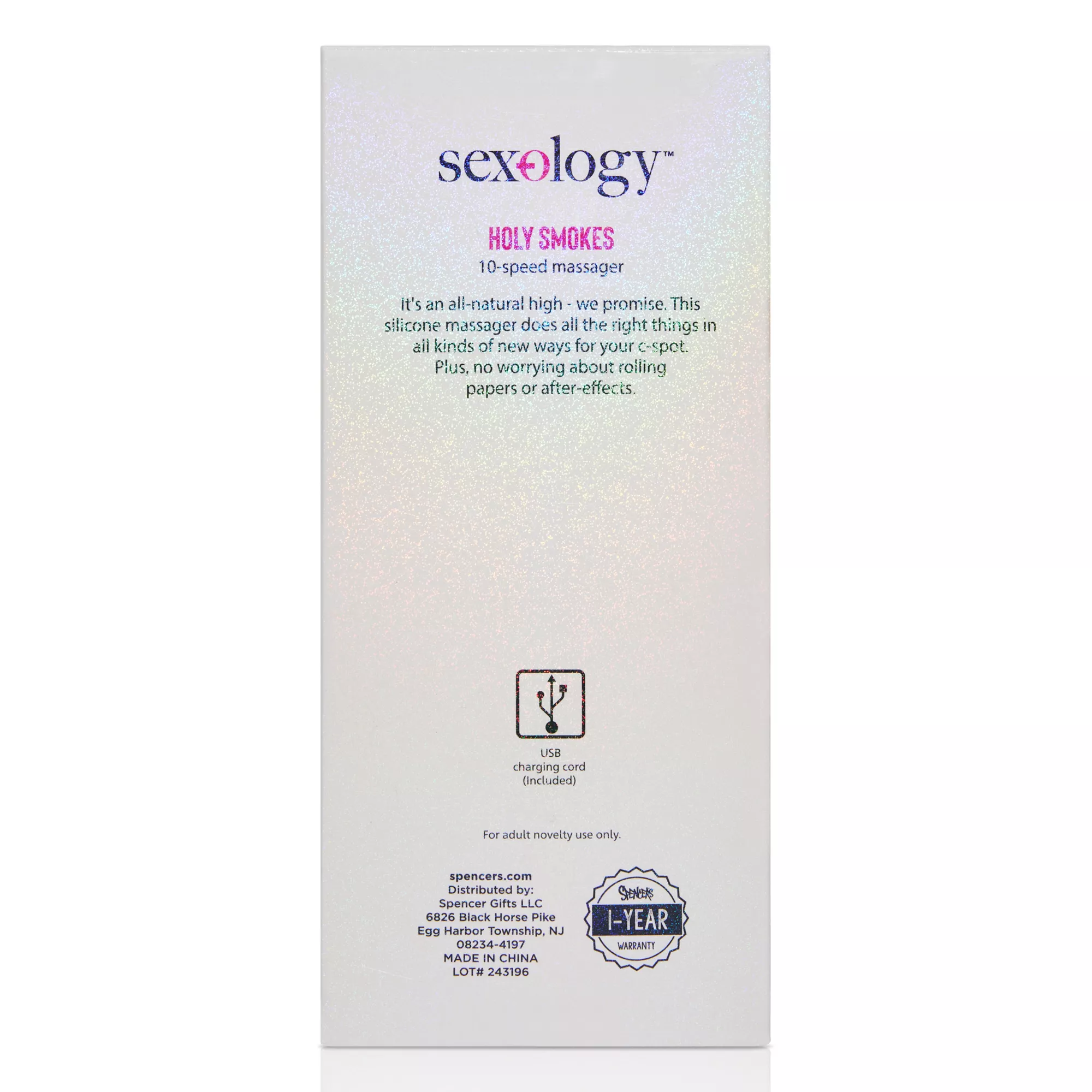 Holy Smokes 10-Speed Waterproof Clitoral Massager 4.5 Inch - Sexology at Spencer's