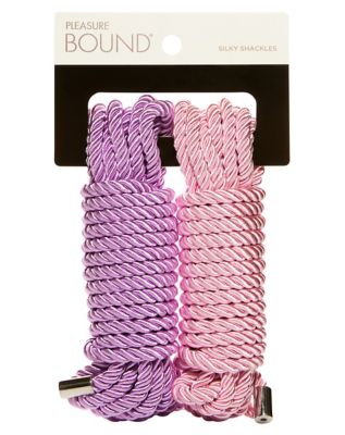 Pink and Purple Silky Shackles Bondage Rope 2 Pack - Pleasure Bound