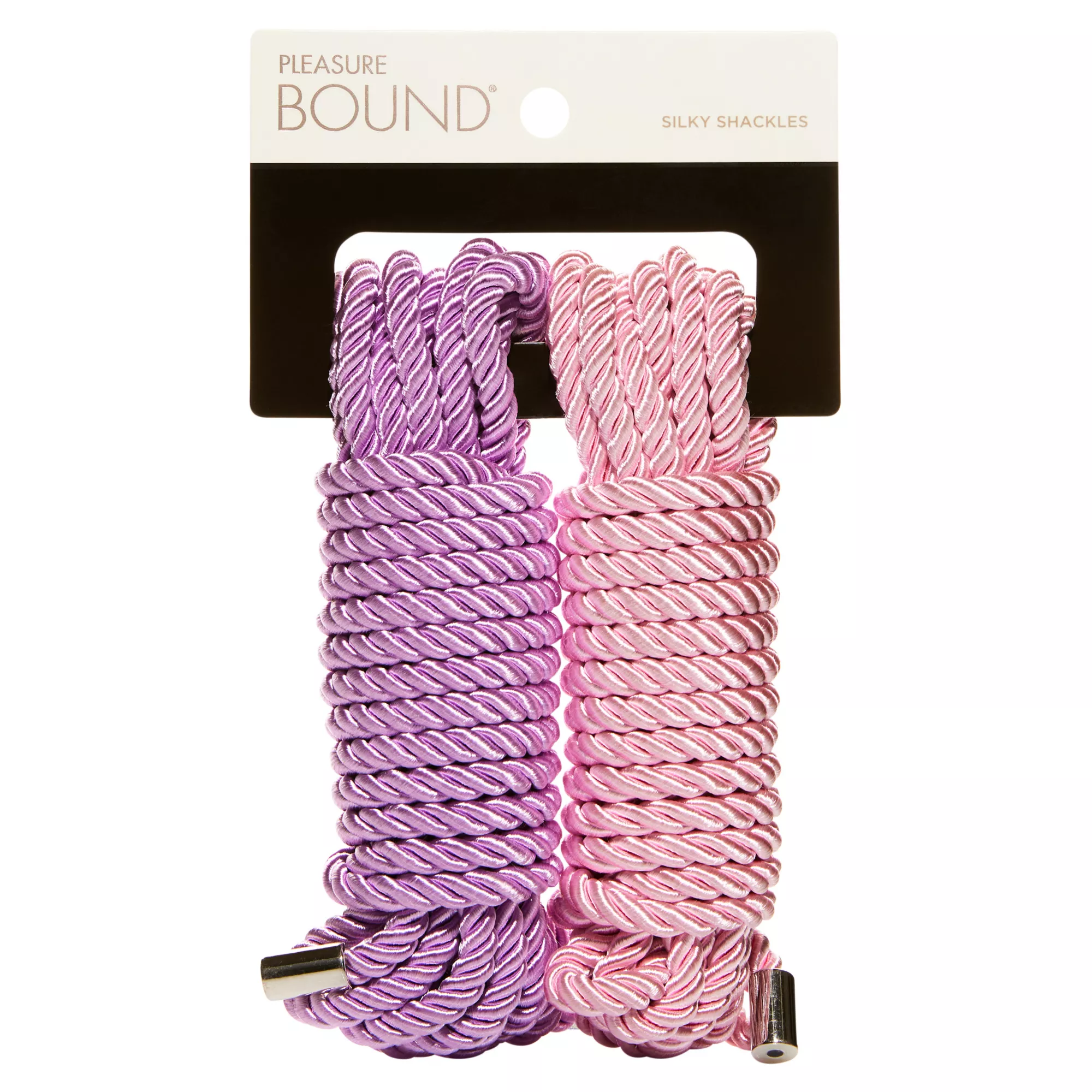 Pink and Purple Silky Shackles Bondage Rope 2 Pack - Pleasure Bound at Spencer's