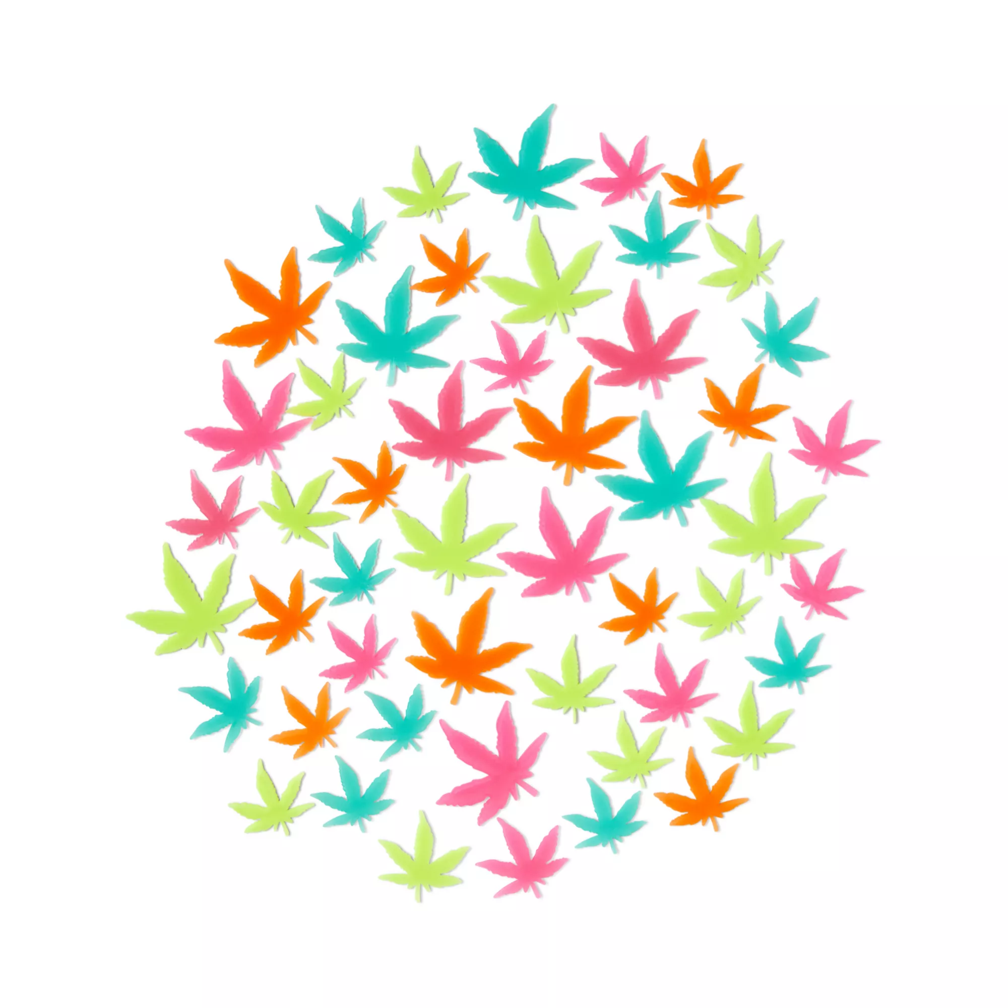 Multi-Pack Black Light Leaves - 50 Pack at Spirit Halloween