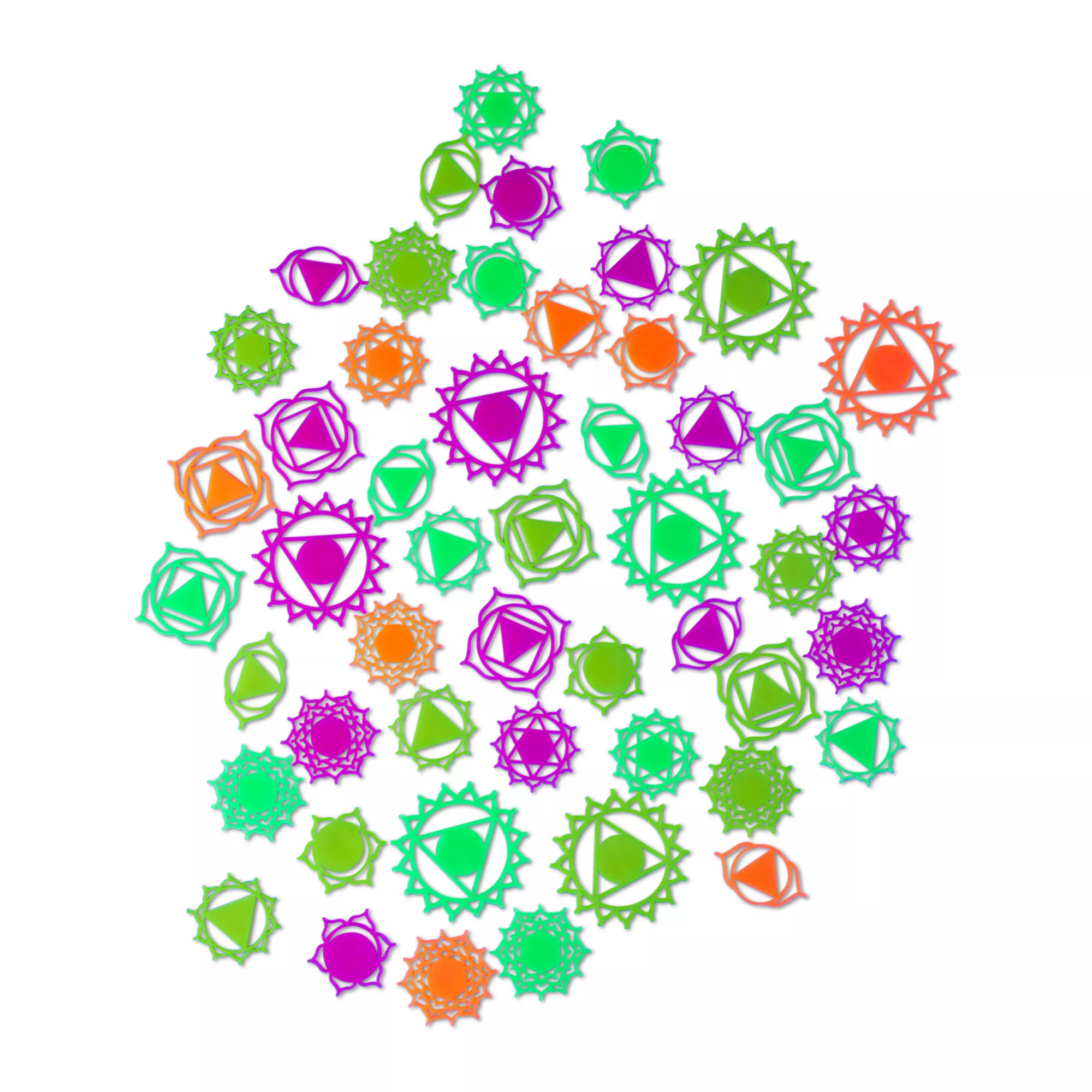 Multi-Pack Black Light Chakras - 50 Pack at Spirit Halloween