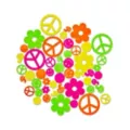 Black Light Sixties Decals - 50 Count at Spencer's