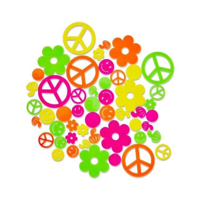 Black Light Sixties Decals - 50 Count at Spencer's