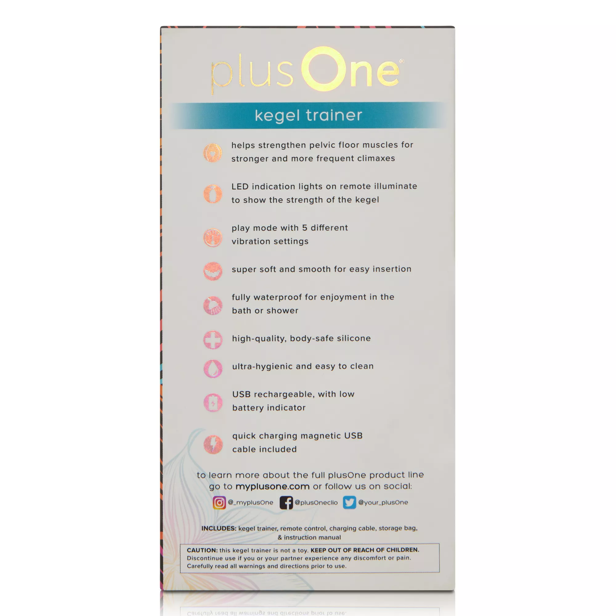 plusOne Kegel Trainer and Wearable Vibrator - 3.2 Inch at Spencer's