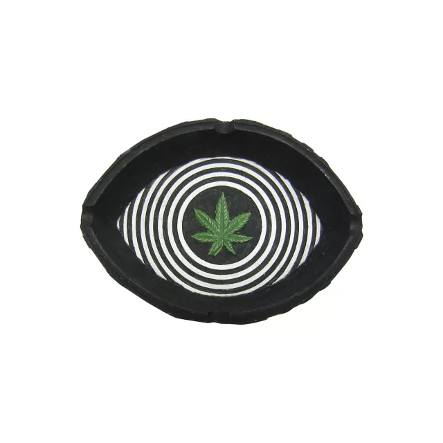 Molded Weed Leaf Eye Shaped Ashtray at Spencer's