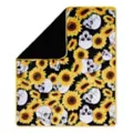 Sunflower Skull Fleece Blanket at Spencer's