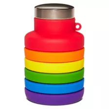 Rainbow Collapsible Water Bottle at Spencer's