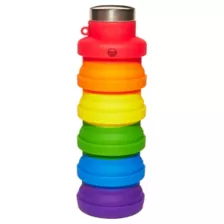 Rainbow Collapsible Water Bottle at Spencer's