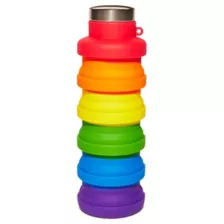 Rainbow Collapsible Water Bottle at Spencer's