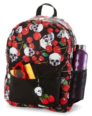 Black Cherry Skull Backpack