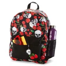 Black Cherry Skull Backpack at Spencer's