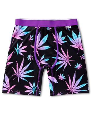 Neon Weed Leaf Boxer Briefs