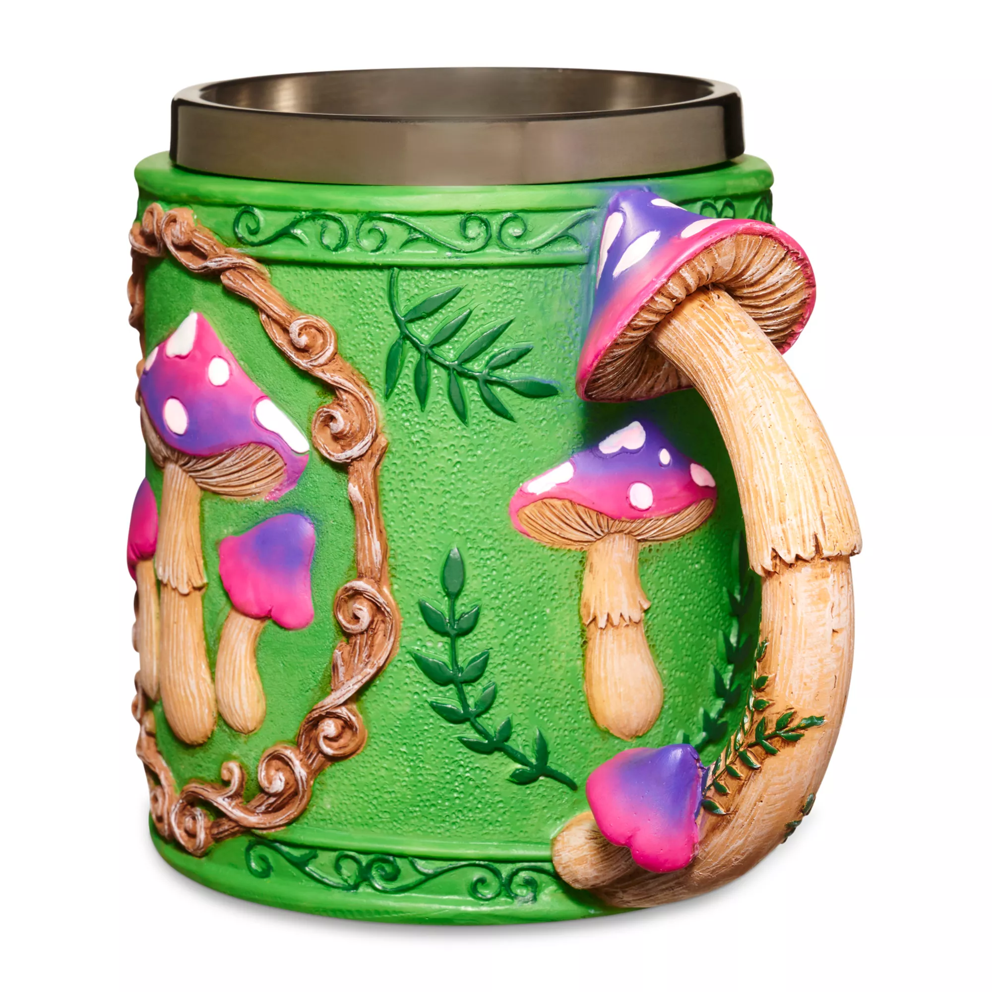 Green and Purple Mushroom Coffee Mug - 13.5 oz. at Spencer's