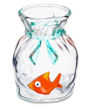 Fish Bag Molded Shot Glass - 3.7 oz.